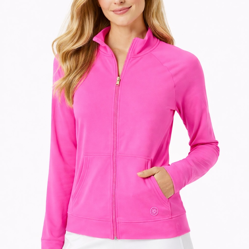 Lilly Pulitzer Hot Pink luxetic Zip-Up Utility Jacket